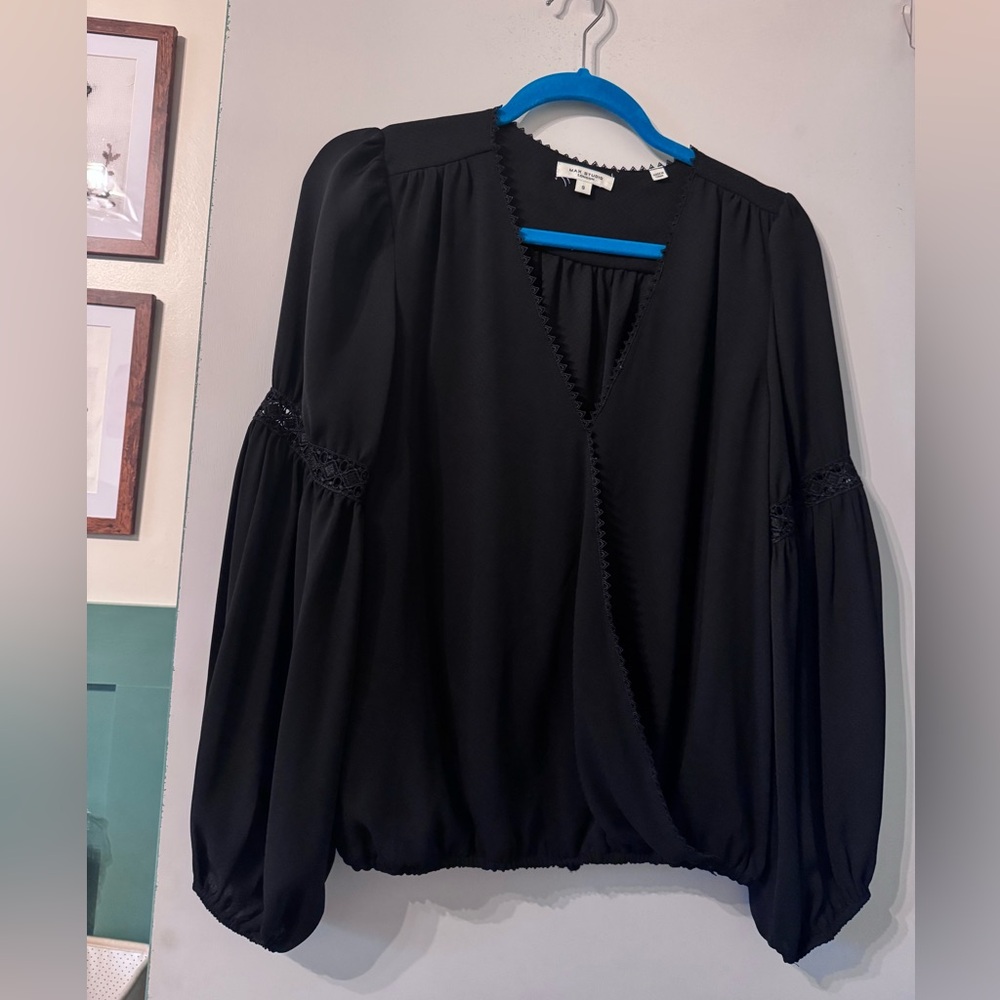 Black Max Studio London Wrap Blouse